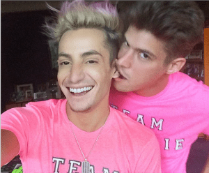 Zach biting Frankie's ear